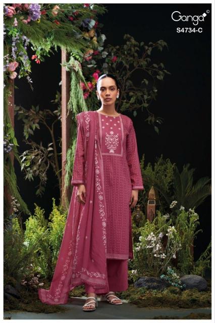 Ganga jivanshi 4734 katha suit dress material wholesale online